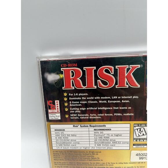 Risk CD-ROM Game! HASBRO INTERACTIVE! Just Like The Board Game RARE WIN95 - Picture 2 of 7